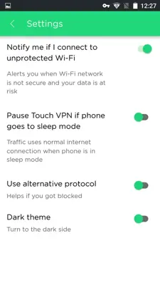 TouchVPN android App screenshot 1